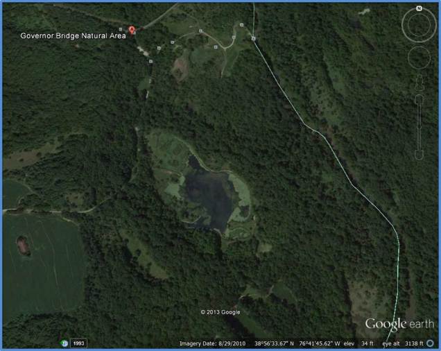 Google earth image framed